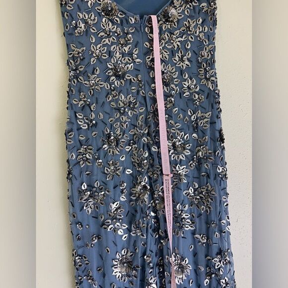 Mac Duggal Sparkling Blue Maxi Gown - Picture 6 of 13